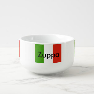 Italian Flag Soup "Zuppa" Bowl