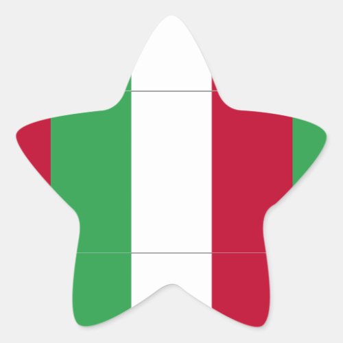 ITALIAN FLAG STAR STICKER