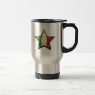 Italian Flag Star Travel Mug