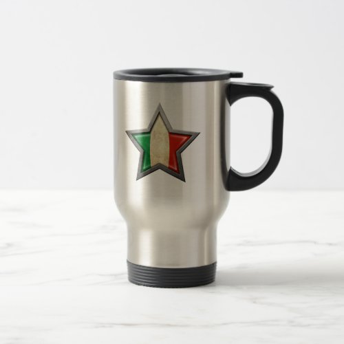 Italian Flag Star Travel Mug