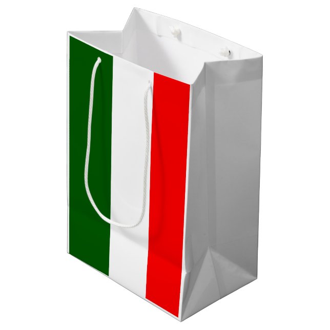 Italian Flag Stripes Design Gift Bag (Front Angled)