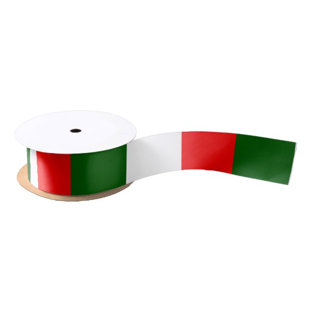 Italian Flag Stripes Design  Satin Ribbon (Spool)