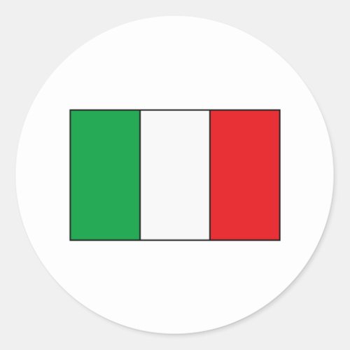 Italian Flag T_shirts and Gifts Classic Round Sticker