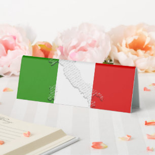 Italian flag table tent