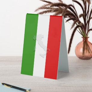 Italian flag table tent