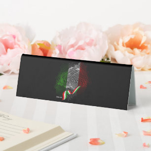 Italian flag table tent