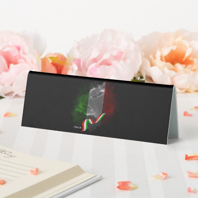 Italian flag table tent (In SItu (Wedding))
