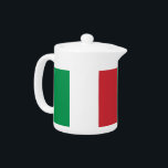 Italian Flag Teapot<br><div class="desc">Add a touch of Italian charm to your tea time with our exclusive teapot featuring the flag of Italy! Crafted with meticulous attention to detail, this teapot is more than just a functional item; it’s a celebration of Italy’s rich culture and culinary heritage. The elegant design prominently displays the iconic...</div>