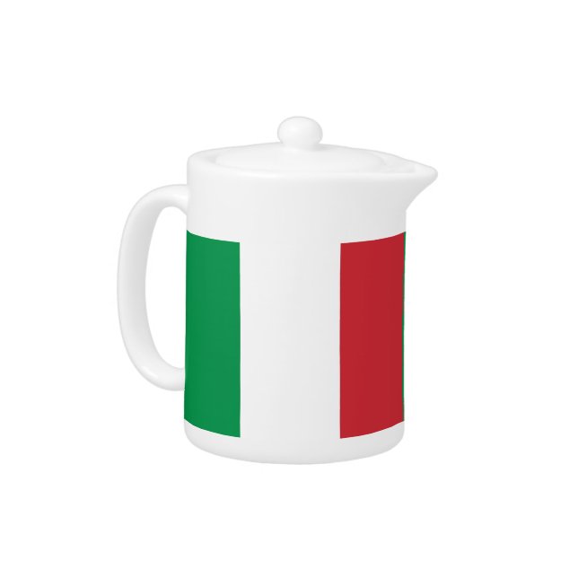 Italian Flag Teapot (Left)