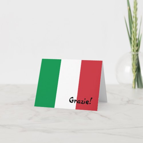 Italian Flag Thank You