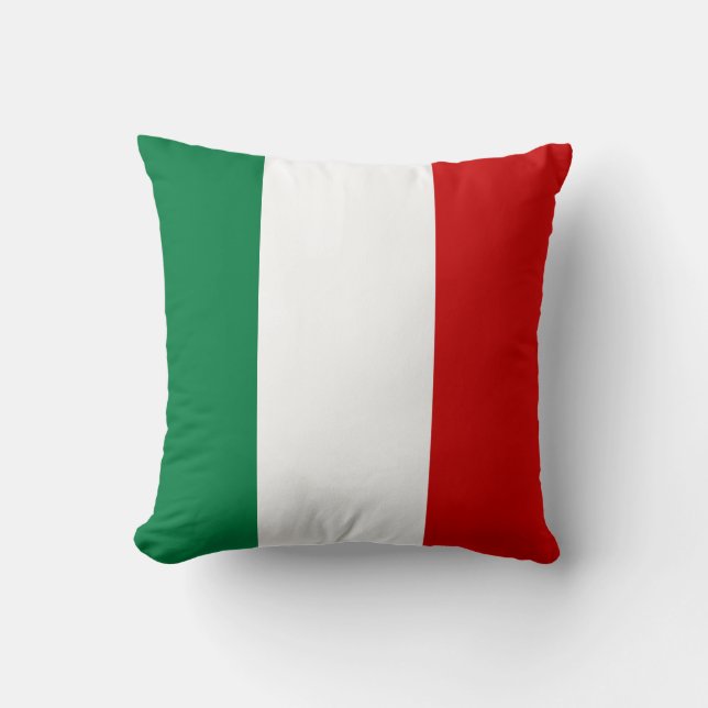 Italian Flag Throw Pillow (Front)