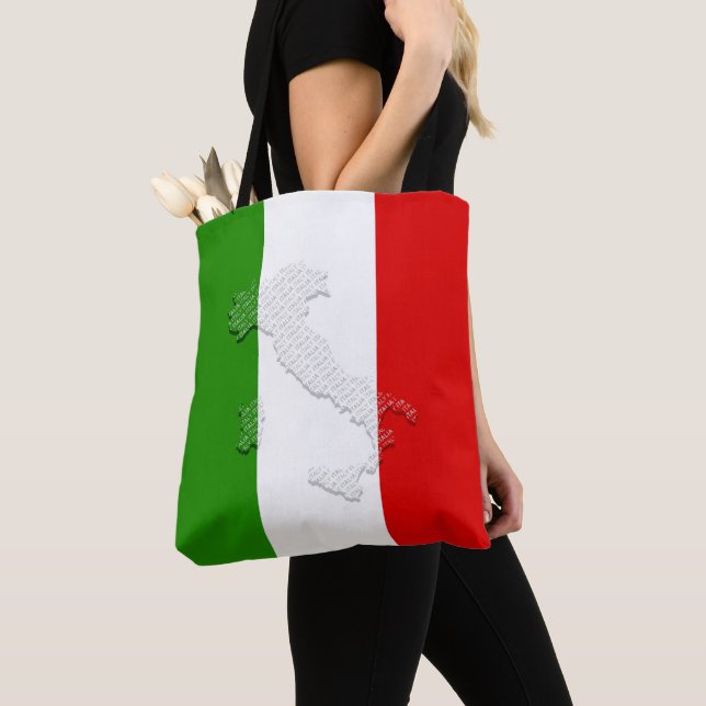 Italian flag tote bag (Close Up)