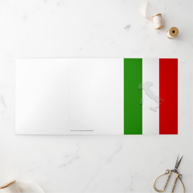 Italian flag Tri-Fold card (Outside)