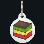 Italian Flag Tricolor Rainbow Seven Layer Cookie Pet Name Tag<br><div class="desc">Pet tag features an original marker illustration of an Italian rainbow (seven layer) cookie. Simply personalize with your pet's name and your contact information for a one-of-a-kind cat or dog tag.

Don't see what you're looking for? Need help with customization? Contact Rebecca to have something designed just for you.</div>