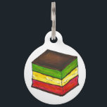 Italian Flag Tricolor Rainbow Seven Layer Cookie Pet Name Tag<br><div class="desc">Pet tag features an original marker illustration of an Italian rainbow (seven layer) cookie. Simply personalize with your pet's name and your contact information for a one-of-a-kind cat or dog tag.

Don't see what you're looking for? Need help with customization? Contact Rebecca to have something designed just for you.</div>