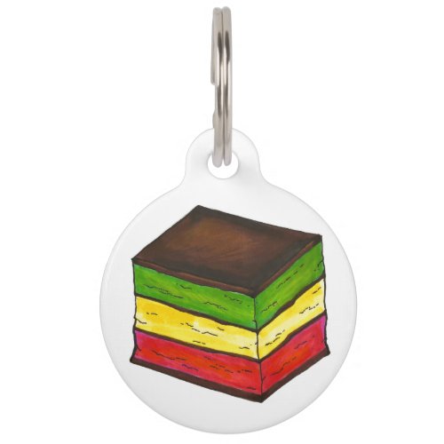 Italian Flag Tricolor Rainbow Seven Layer Cookie Pet Name Tag