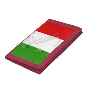 Italian flag trifold wallet