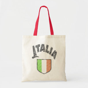 Italian Flag Vintage Canvas Tote Bag