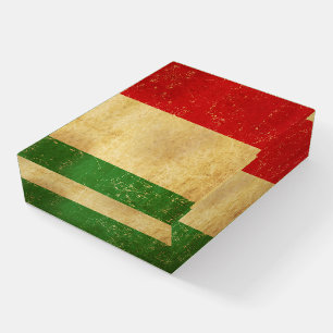 Italian Flag Vintage Grunge Design Paperweight