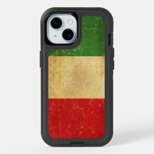 Italian Flag Vintage Grunge iPhone 15 Case
