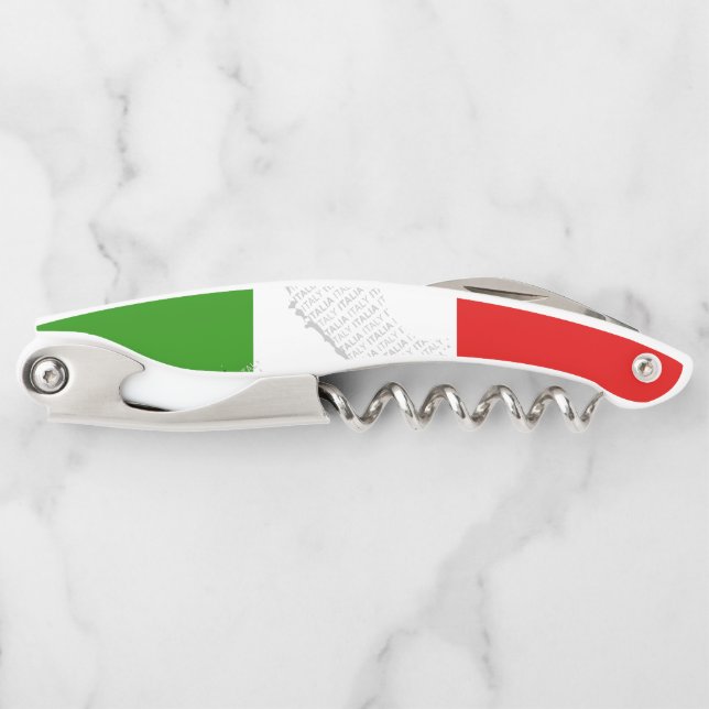 Italian flag waiter's corkscrew (Front)