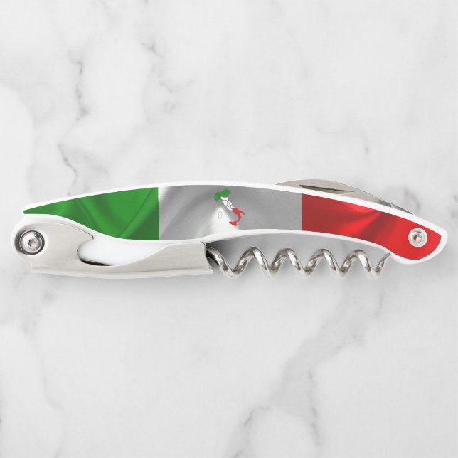 Italian flag waiter's corkscrew (Front)