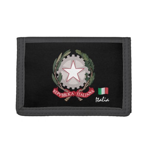 Italian flag wallet emblem Italy fashion Trifold Wallet