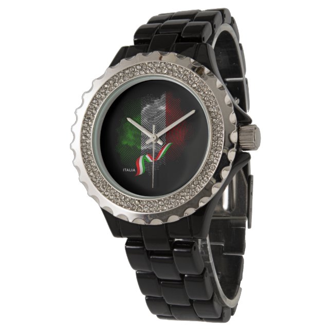 Italian flag watch (Angled)