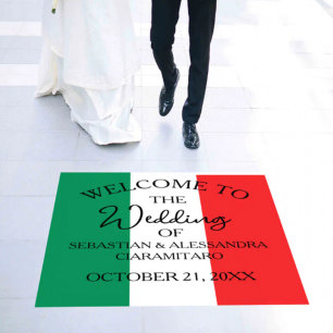 Italian Flag Wedding Custom Floor Decal