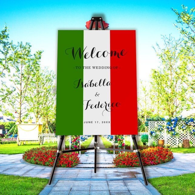 Italian Flag Wedding Welcome Sign (Creator Uploaded)