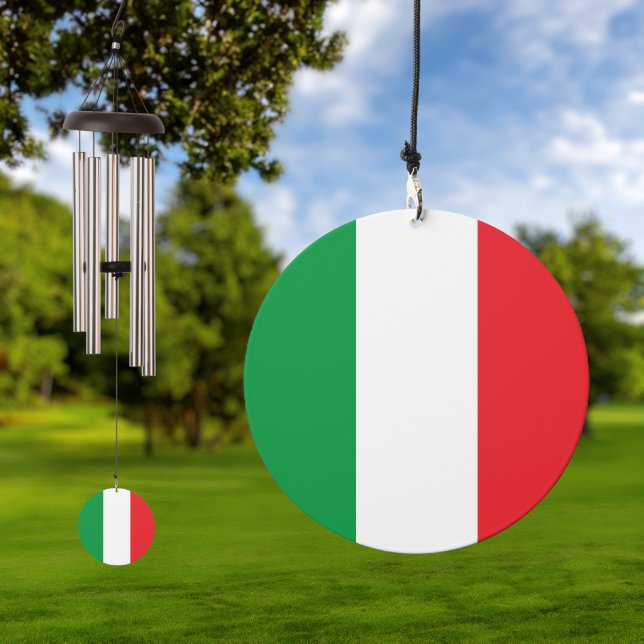 Italian Flag Wind Chimes Wind Chime (Outdoor)