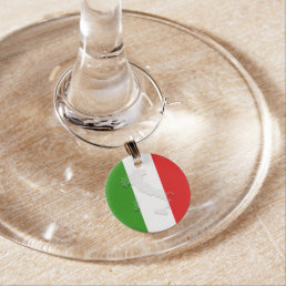 Italian flag wine charm
