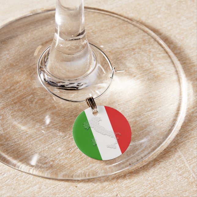 Italian flag wine charm (In Situ)