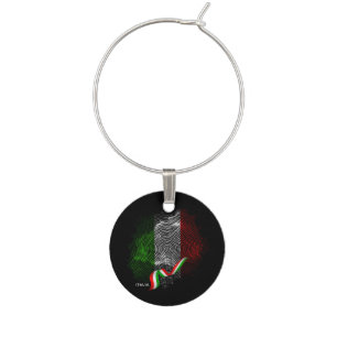 Italian flag wine charm