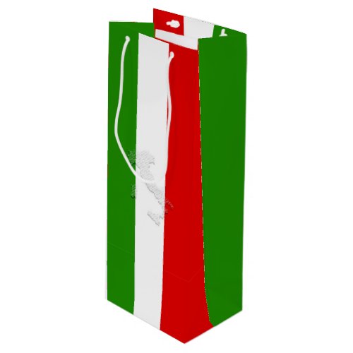 Italian flag wine gift bag
