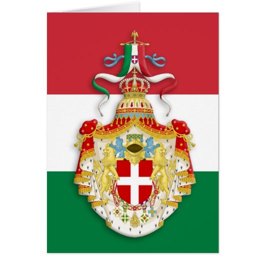 Italian Flag with insignia of the Kingdom of Italy (Front)