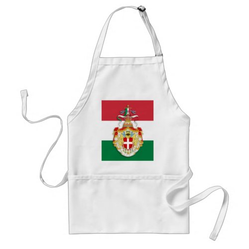 Italian Flag with insignia of the Kingdom of Italy Adult Apron