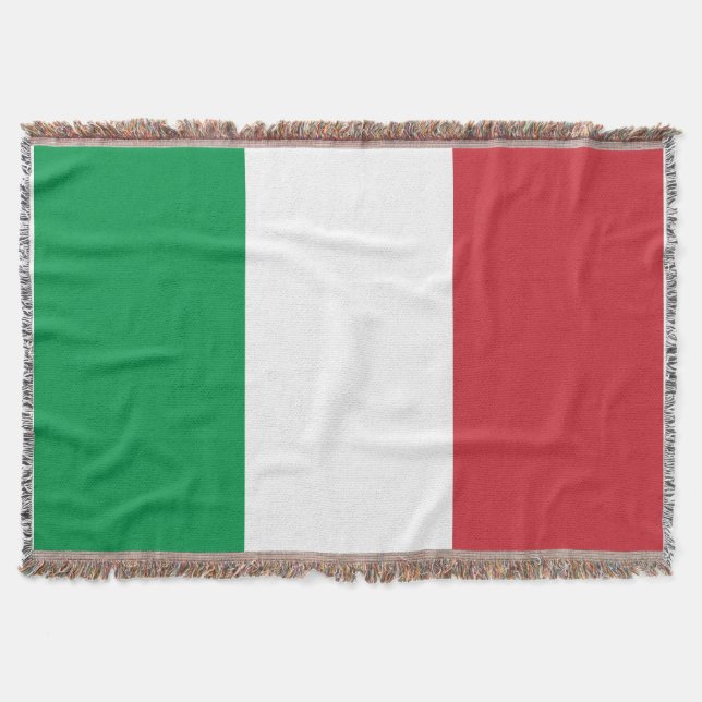 Italian flag woven throw blanket | Italy tricolore (Front)