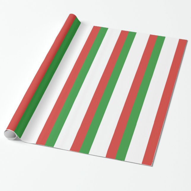 Italian Flag Wrapping Paper (Unrolled)