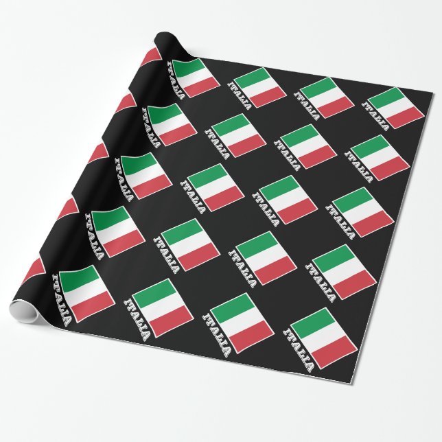 Italian flag wrapping paper | Tricolore design (Unrolled)