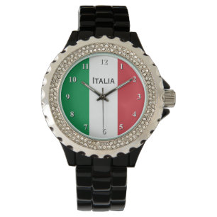 Italian flag wrist watch for men and women