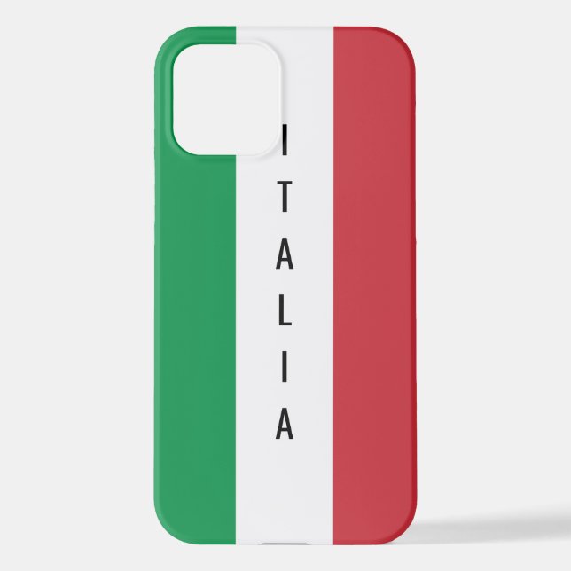 Italian flag Zazzle Basic Value iPhone 12 Case (Back)