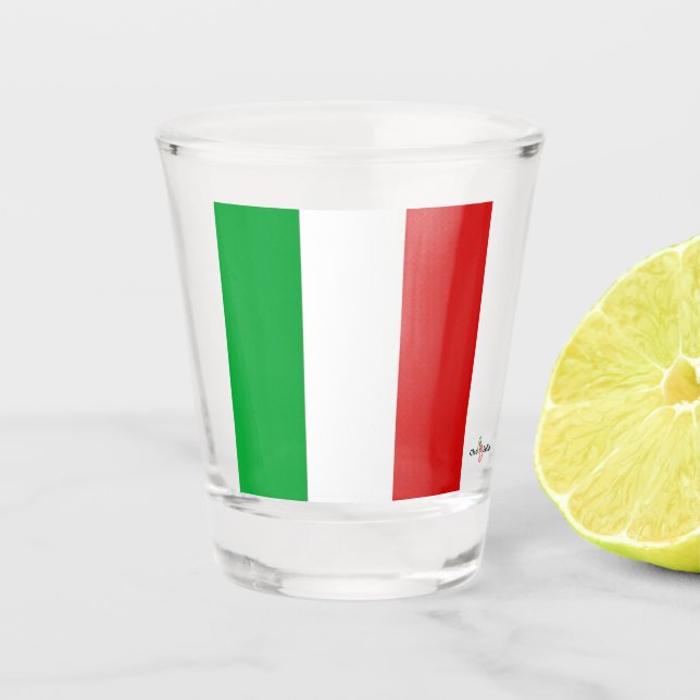 Italian FlagShot Glass (Front)