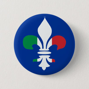 Italian Fleur de Lis Button