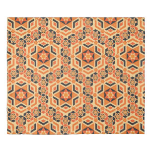 Italian floor geometric pattern, vintage mosaic. duvet cover