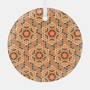 Italian floor geometric pattern, vintage mosaic. glass ornament