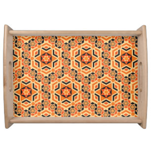 Italian floor geometric pattern, vintage mosaic. serving tray