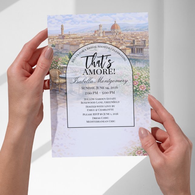 Italian Florence That’s Amore Bridal Shower Invitation (Italian Florence That’s Amore Bridal Shower Invitations
)