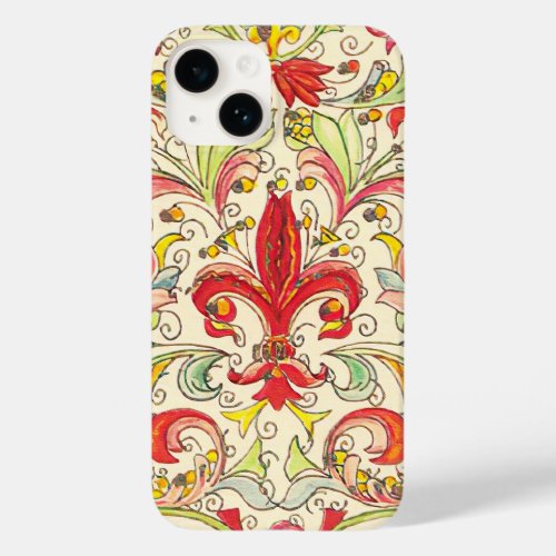 Italian Florentine Fleur de Lis Pattern Case_Mate iPhone 14 Case