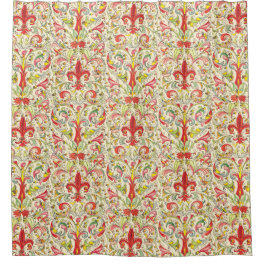 Italian Florentine Fleur de Lis Pattern Shower Curtain